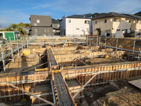 コンクリート打ち終わり。