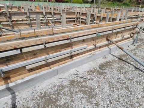 基礎コンクリ完了。😄